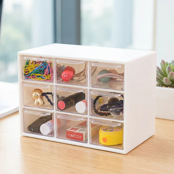9-Drawer Storage Cabinet Organizer – Multi-Purpose Plastic Storage Unit